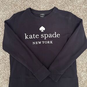 kate spade black crewneck sweater with white logo